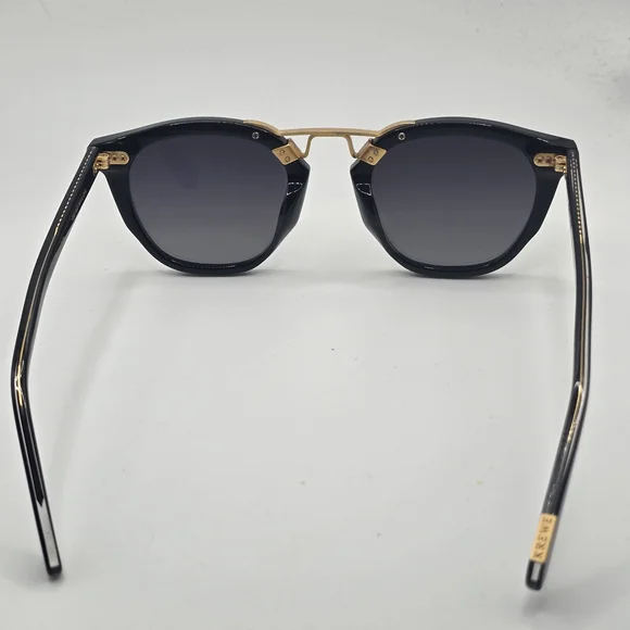 KREWE Black and Gold Beau Nylon Sunglasses display picture 2